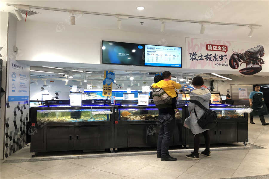 超市生鮮貨架擺放圖片