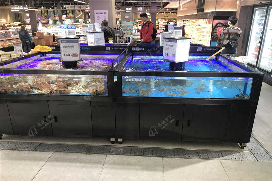 超市生鮮貨架擺放圖片